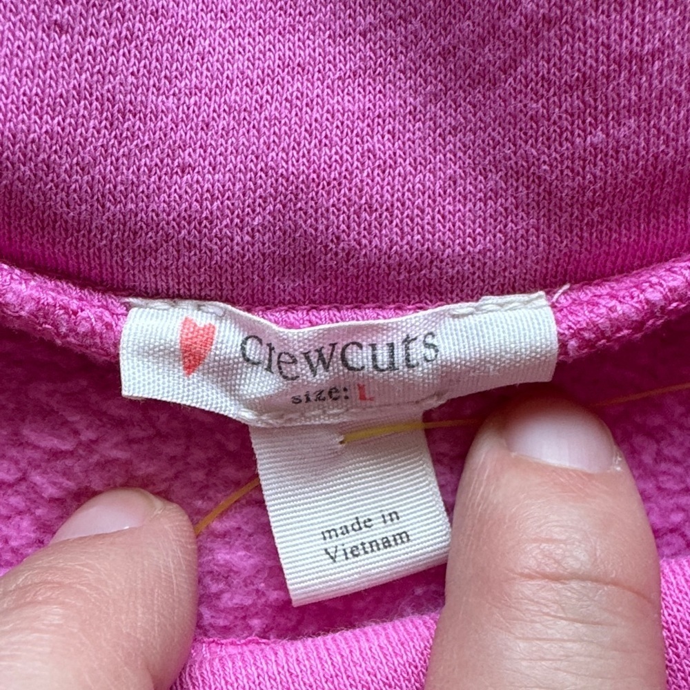 Crewcuts Pink Shoulder-Button Sweatshirt - Picture 2 of 3